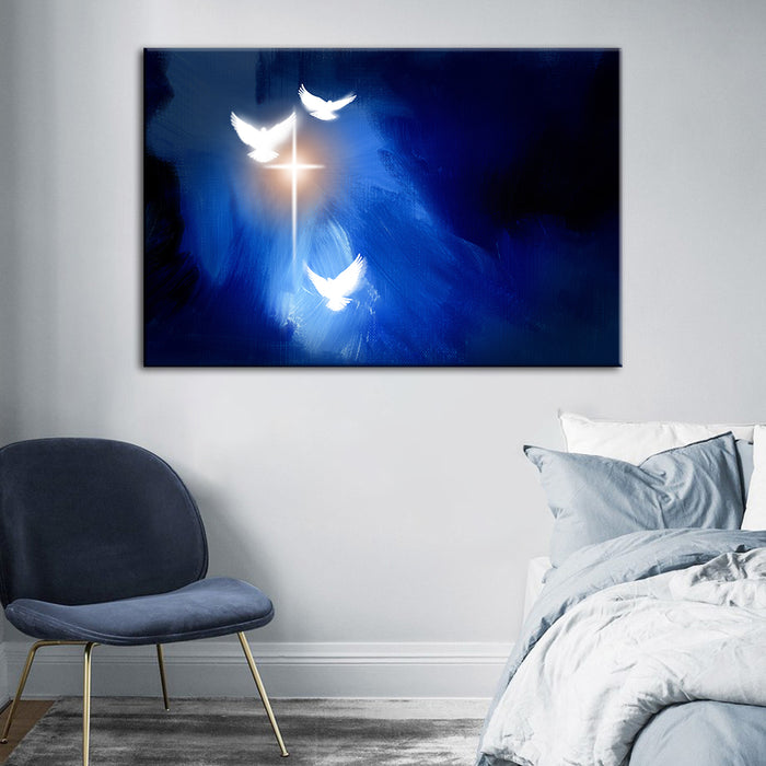 Shining Doves - Canvas Wall Art Painting