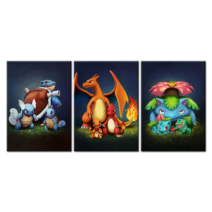 Dragon Team 3 Piece - Canvas Wall Art Painting