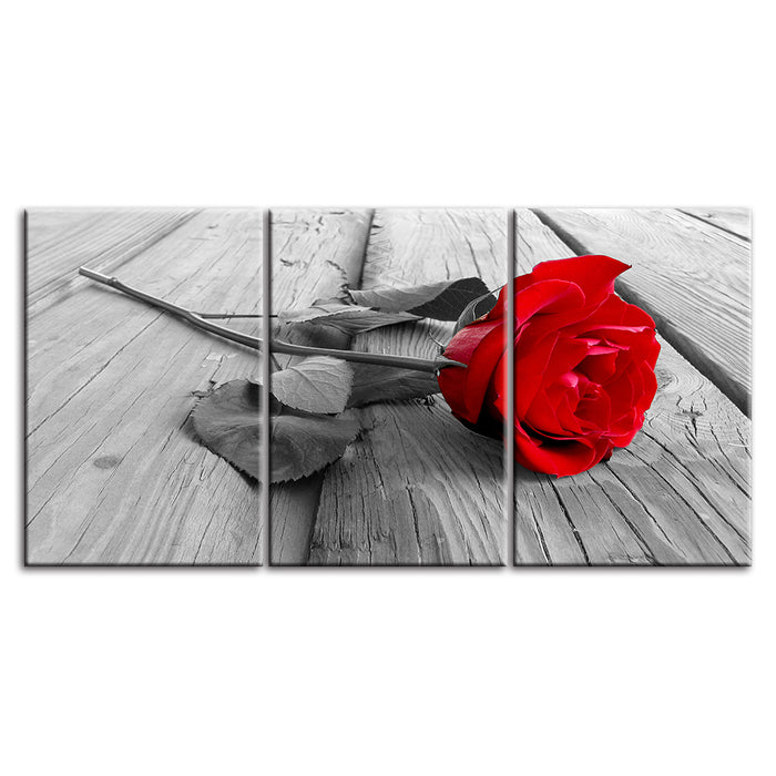 Lonely Rose 3 Piece - Canvas Wall Art Painting