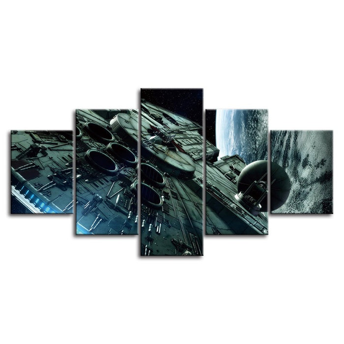 5 Piece Fascinating View Of The Galaxy - Canvas Wall Art Painting