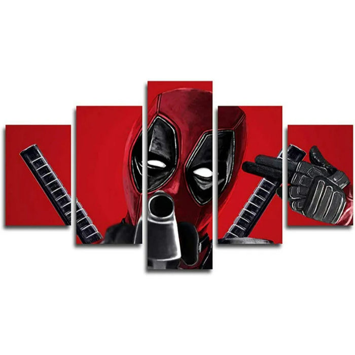 Set of 5 Deadpool Wall Canvas