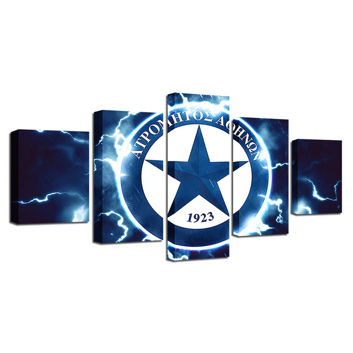 Electric Star Logo 5 Piece - Canvas Wall Art Painting