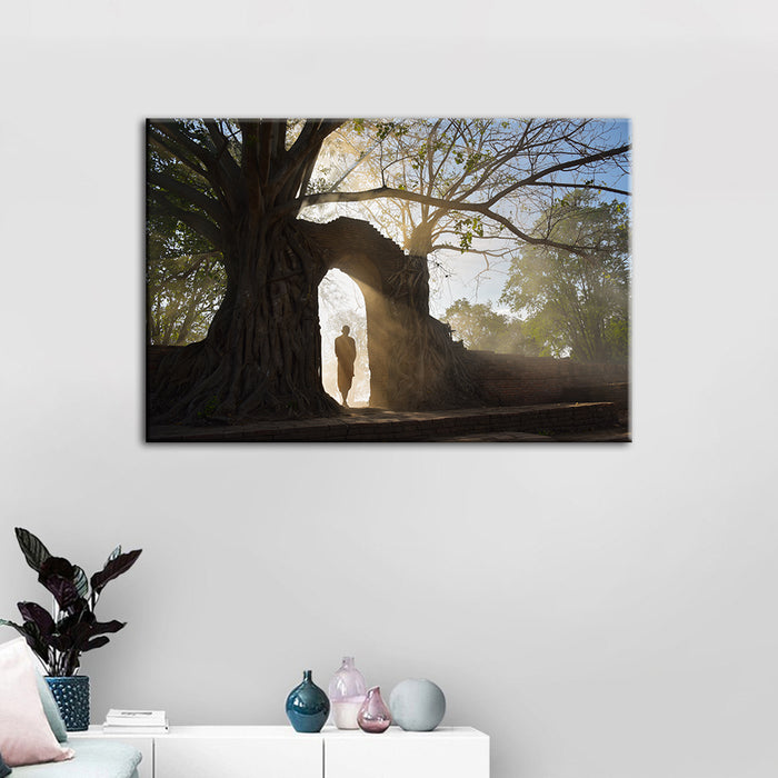 Lone Man Nature - Canvas Wall Art Painting