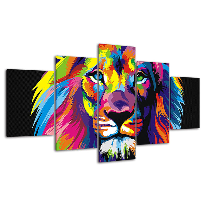 Colorful Lion - Canvas Wall Art Painting