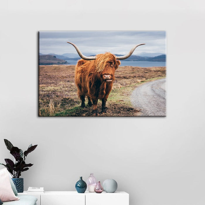 Beautiful Brown Cow - Canvas Wall Art Painting