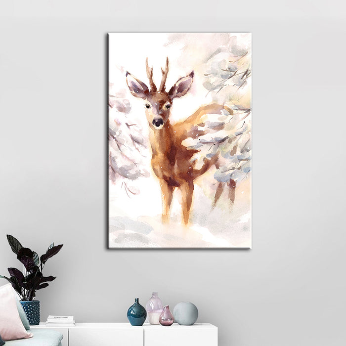 Young Elegant Deer - Canvas Wall Art Painting