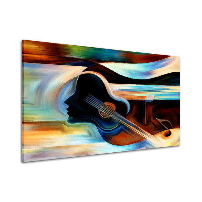 Guitar Lady - Canvas Wall Art Painting