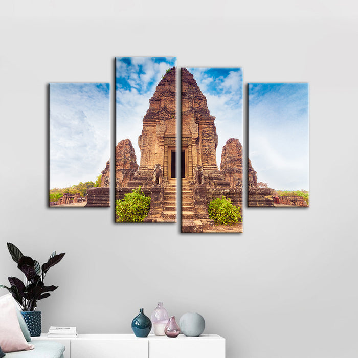 Ancient Temple 4 Piece - Canvas Wall Art Painting