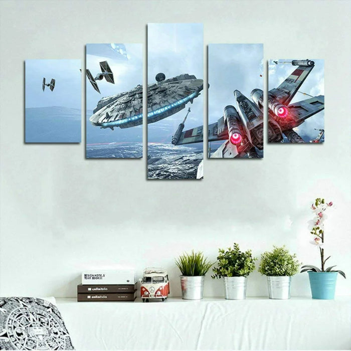 Set of 5 Falcon Wings Wall Canvas