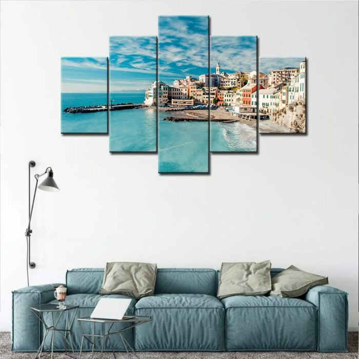 Mediterranean Sea Side 5 Piece Canvas