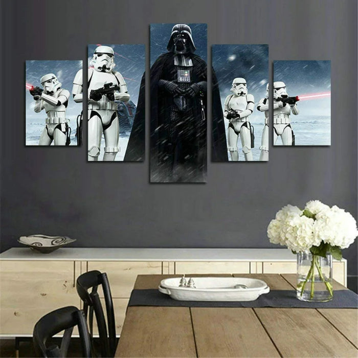 Set of 5 Death Vader Wall Canvas