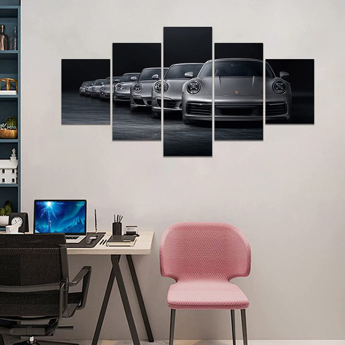 Set Of 5 Porsche Wall Art Painting