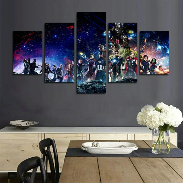 Set of 5 Infinity War Wall Canvas
