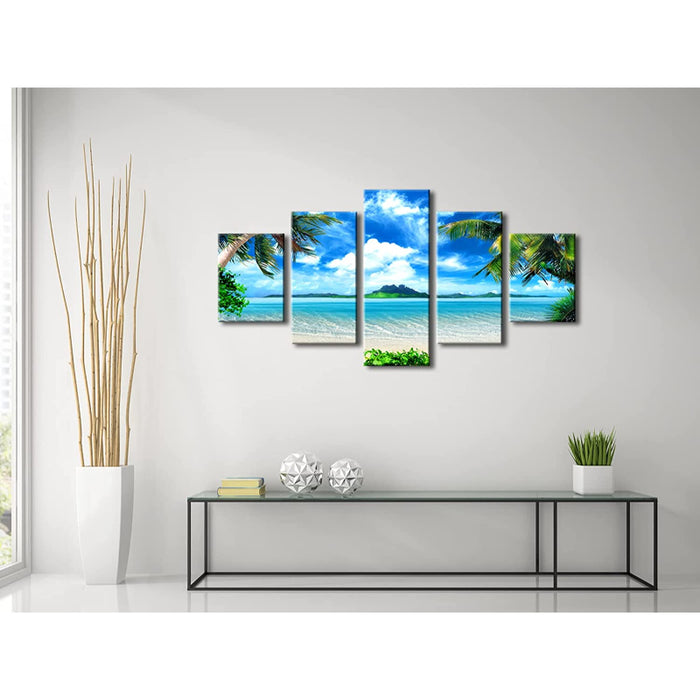 5 Piece Ocean Landscape Canvas Wall Art Painting