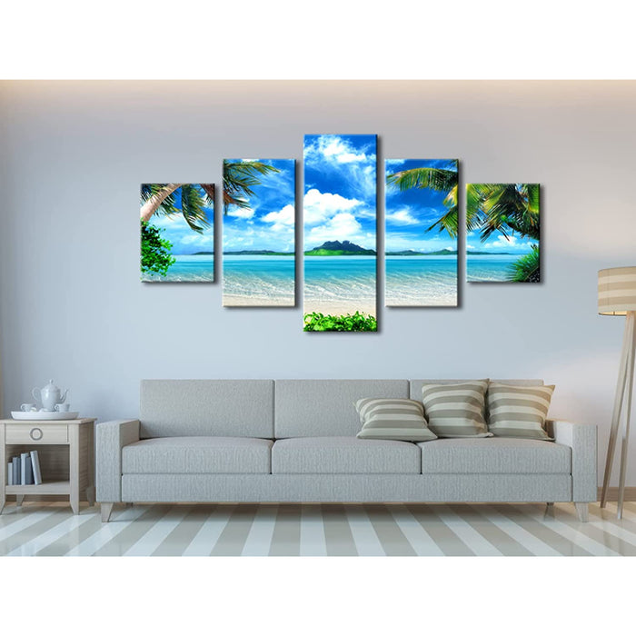 5 Piece Ocean Landscape Canvas Wall Art Painting