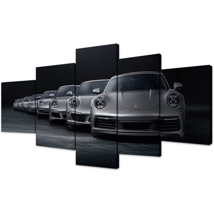 Set Of 5 Porsche Wall Art Painting