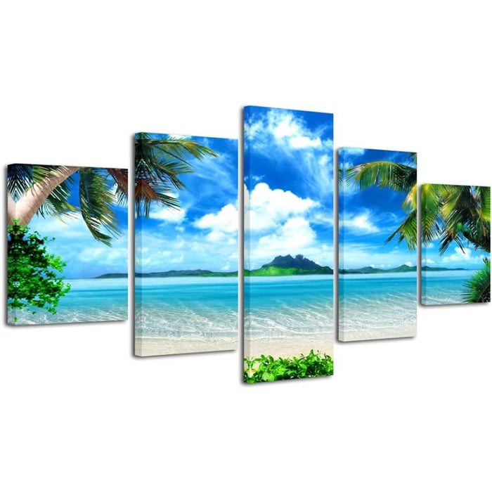 5 Piece Ocean Landscape Canvas Wall Art Painting