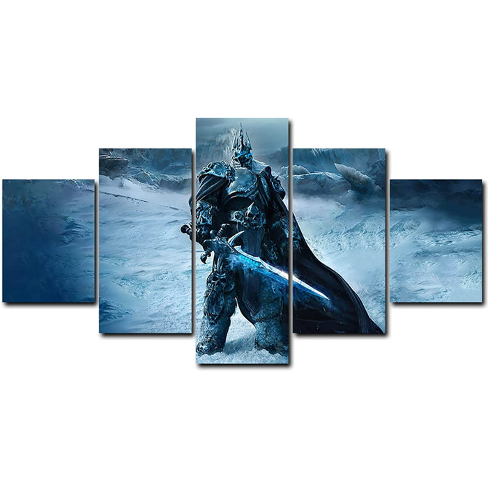 5 Piece Lich King Canvas Wall Art Painting