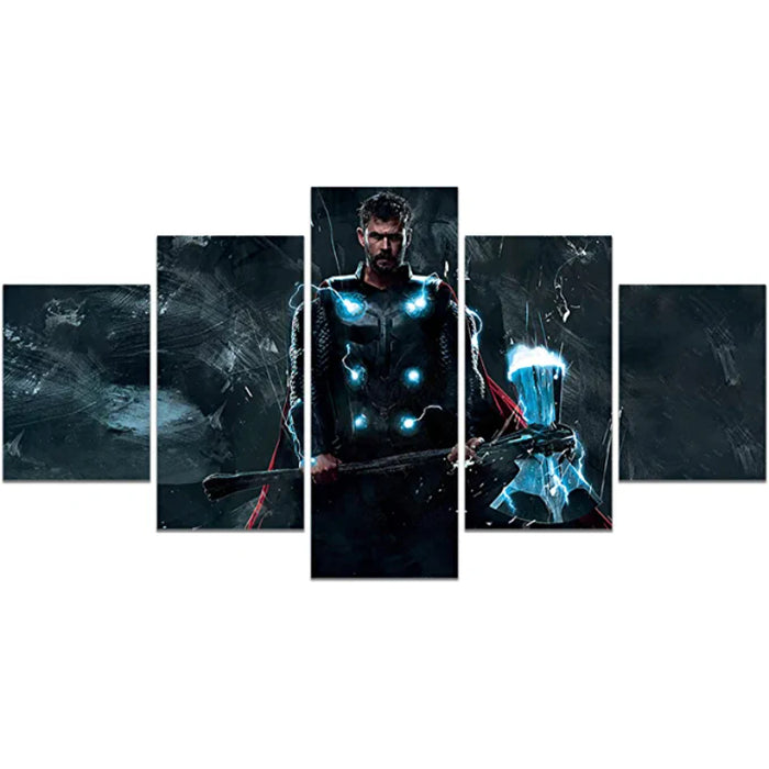 5 Pieces Thor Poster Canvas Painting