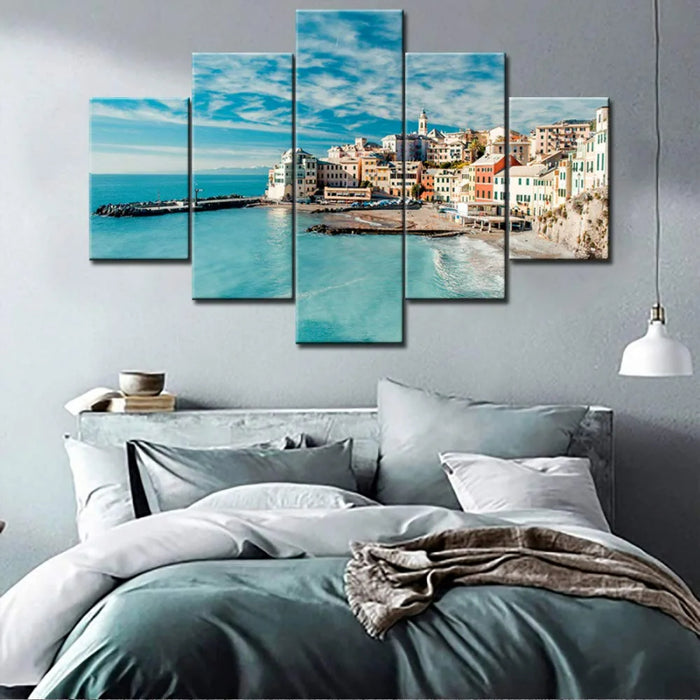 Mediterranean Sea Side 5 Piece Canvas