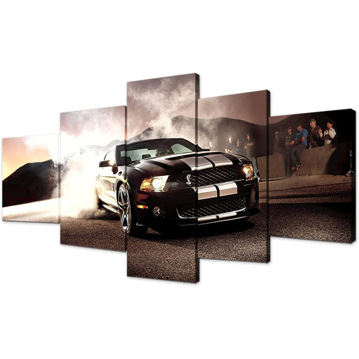 Set Of 5 Mustang Wall Art Painting