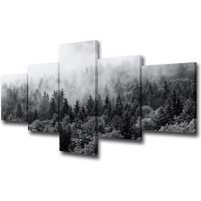 Set of 5 Home Decor Misty Forests Canvas