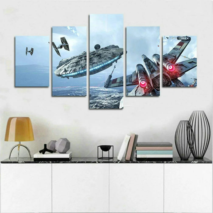 Set of 5 Falcon Wings Wall Canvas