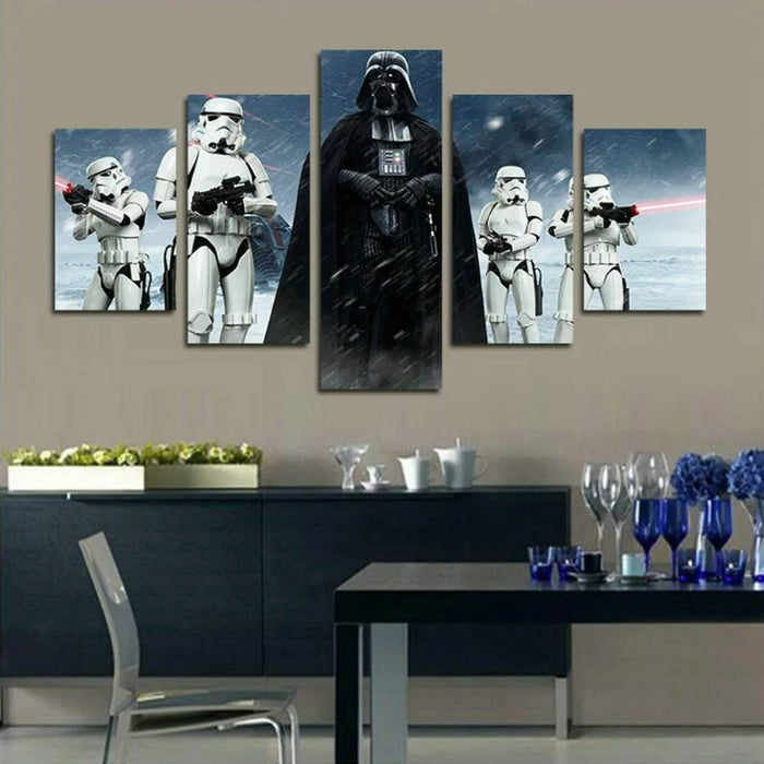 Set of 5 Death Vader Wall Canvas