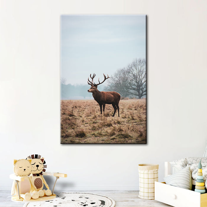 Regal Deer in the Plains - Canvas Wall Art Painting