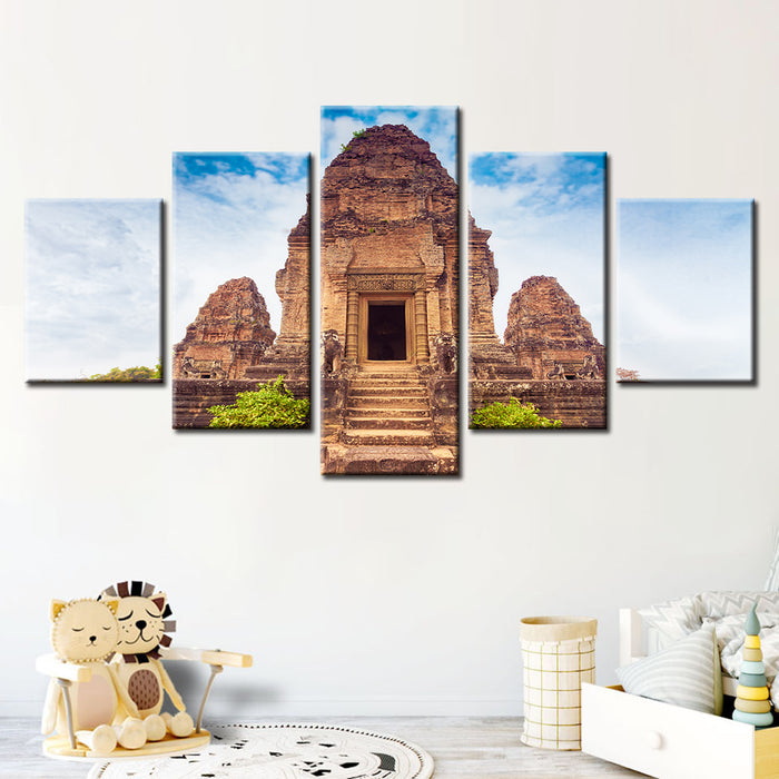 Ancient Temple 5 Piece - Canvas Wall Art Painting