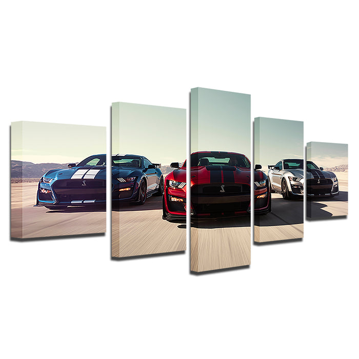 Racing Luxury Cars 5 Piece - Canvas Wall Art Painting