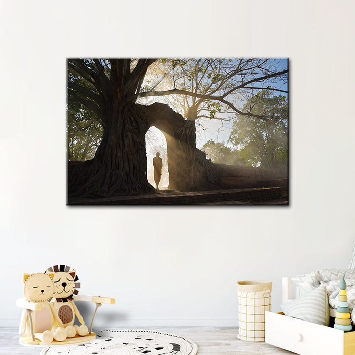 Lone Man Nature - Canvas Wall Art Painting