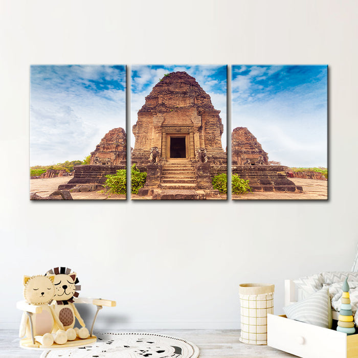 Ancient Temple 3 Piece - Canvas Wall Art Painting