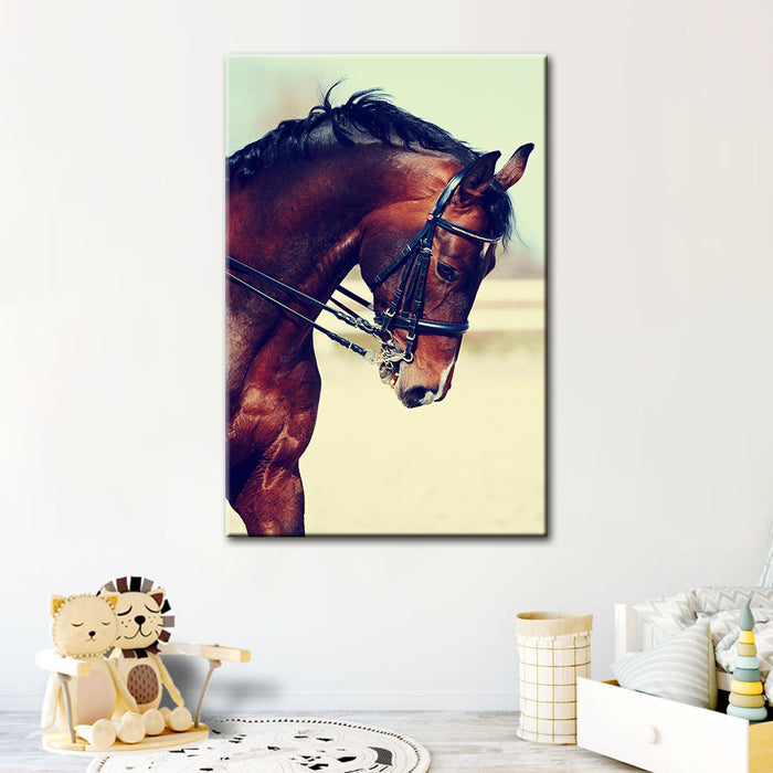 Graceful Haltered Horse - Canvas Wall Art Painting