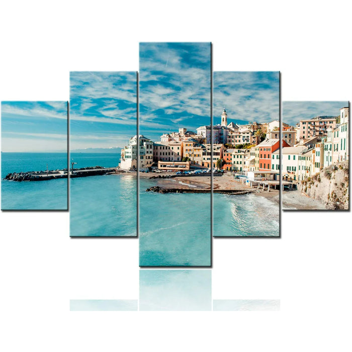 Mediterranean Sea Side 5 Piece Canvas