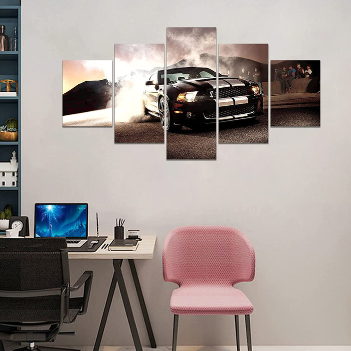 Set Of 5 Mustang Wall Art Painting