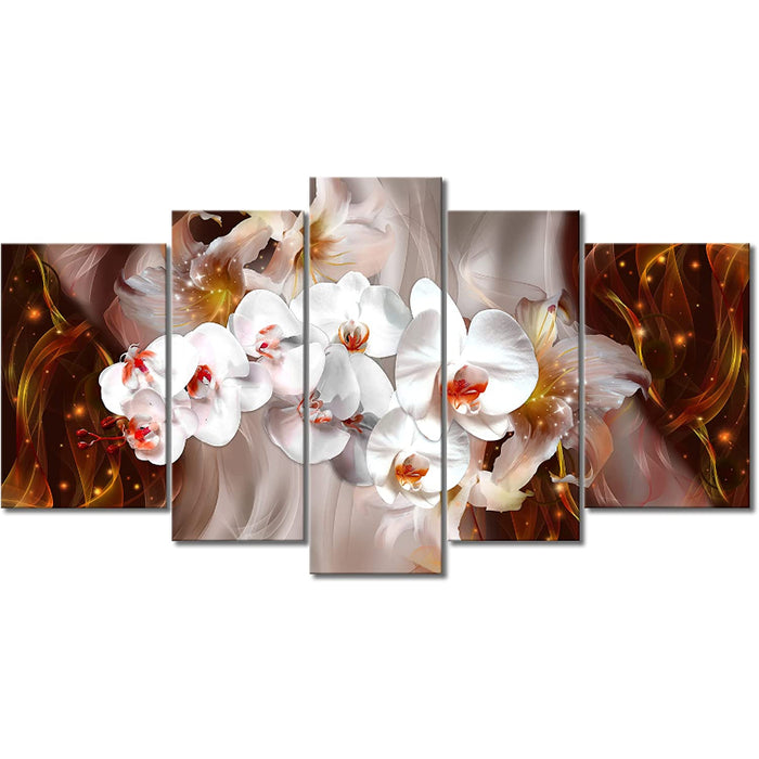 Set Of 5 Rose Canvas Wall Art Painting