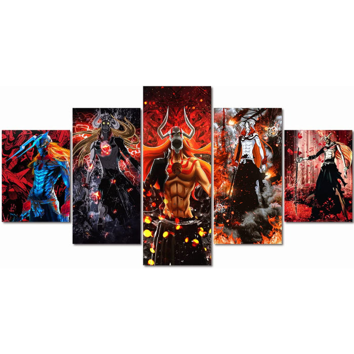 Set Of 5 Soul Reaper Wall Art Painting