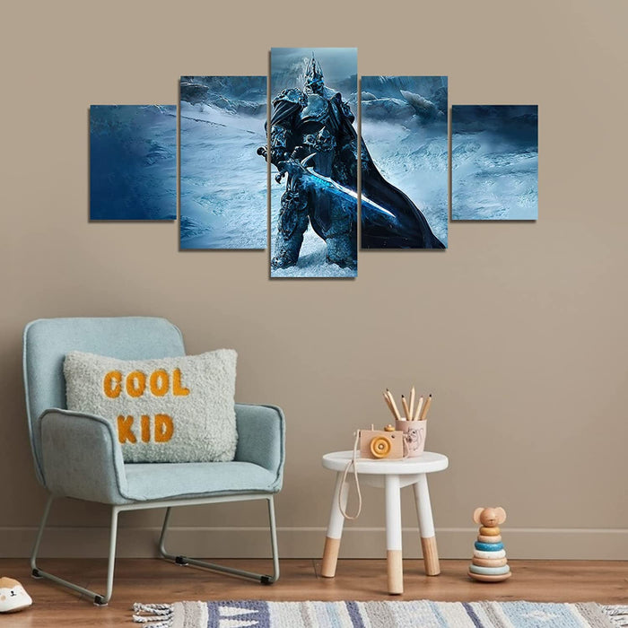 5 Piece Lich King Canvas Wall Art Painting