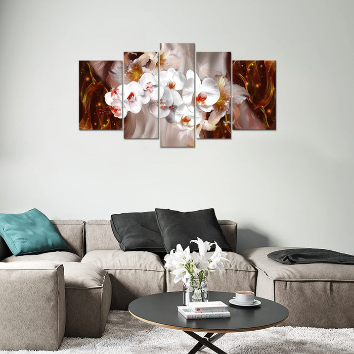 Set Of 5 Rose Canvas Wall Art Painting