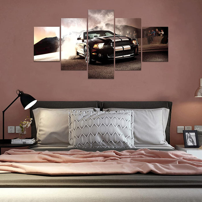 Set Of 5 Mustang Wall Art Painting