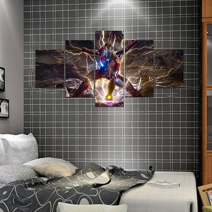 5 Pieces Iron Man Canvas Painting