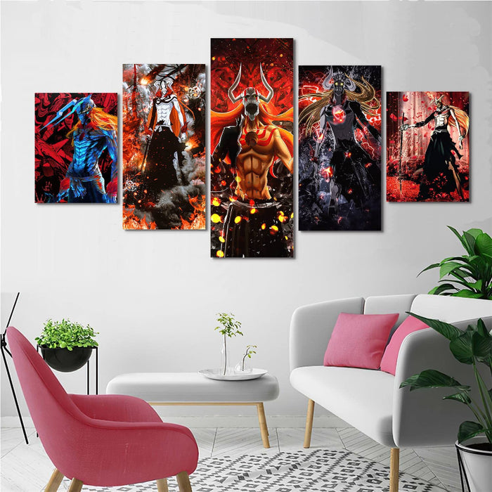 Set Of 5 Soul Reaper Wall Art Painting