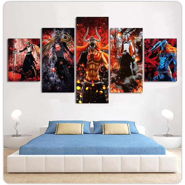 Set Of 5 Soul Reaper Wall Art Painting