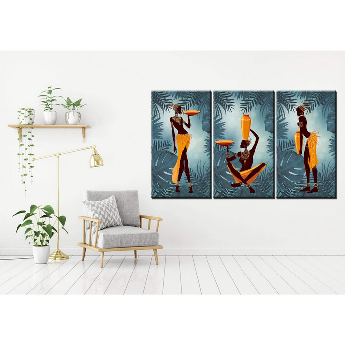 Festive African Woman Print - Canvas Wall Art Painting