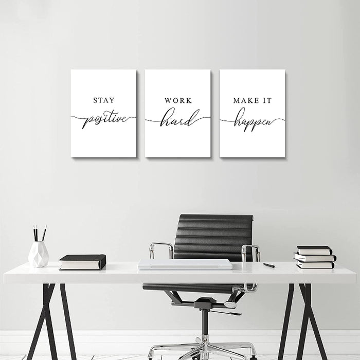 Framed Canvas Wall Art Positive Quote