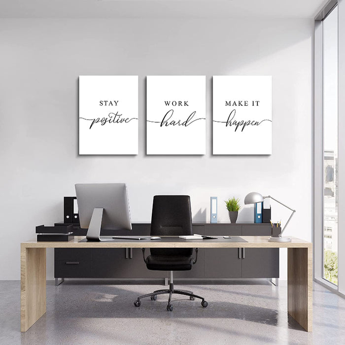 Framed Canvas Wall Art Positive Quote