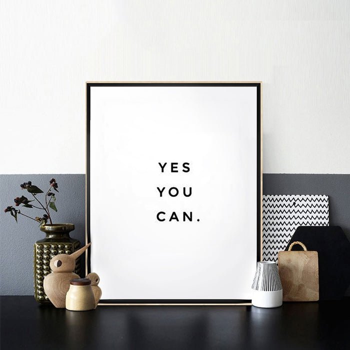 Yes You Can - Canvas Wall Art Painting