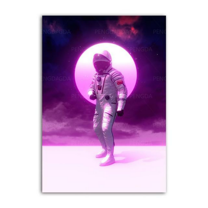 Astronout Synthwave - Canvas Wall Art Painting