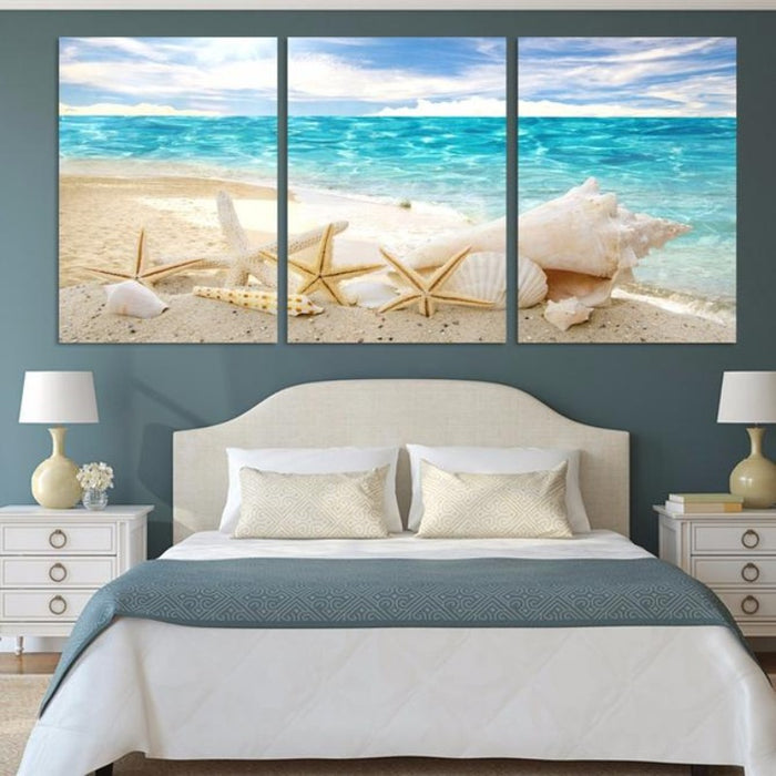Sea Beach Shell View - Canvas Wall Art Painting